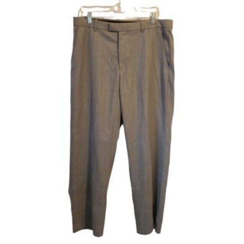 Perry Ellis Mens Size 34x30 Gray  Geometric Dress Pants